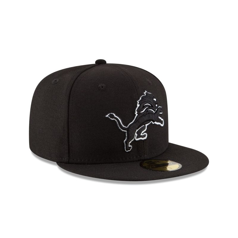 11352452 59FIFTY NFL5950 DETLIO BLKWHI 3QR