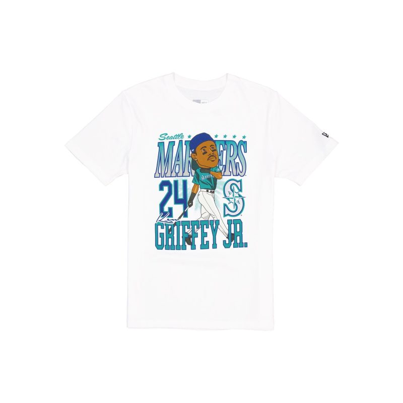 14391540 TSHIRT MLBCARICATURE SEAMAR WHT F