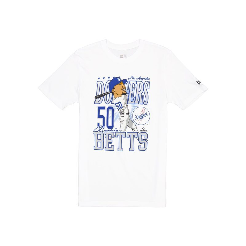 14391549 TSHIRT MLBCARICATURE LOSDOD WHT F