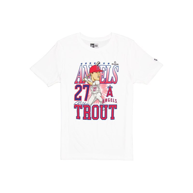 14391555 TSHIRT MLBCARICATURE ANAANG WHT F