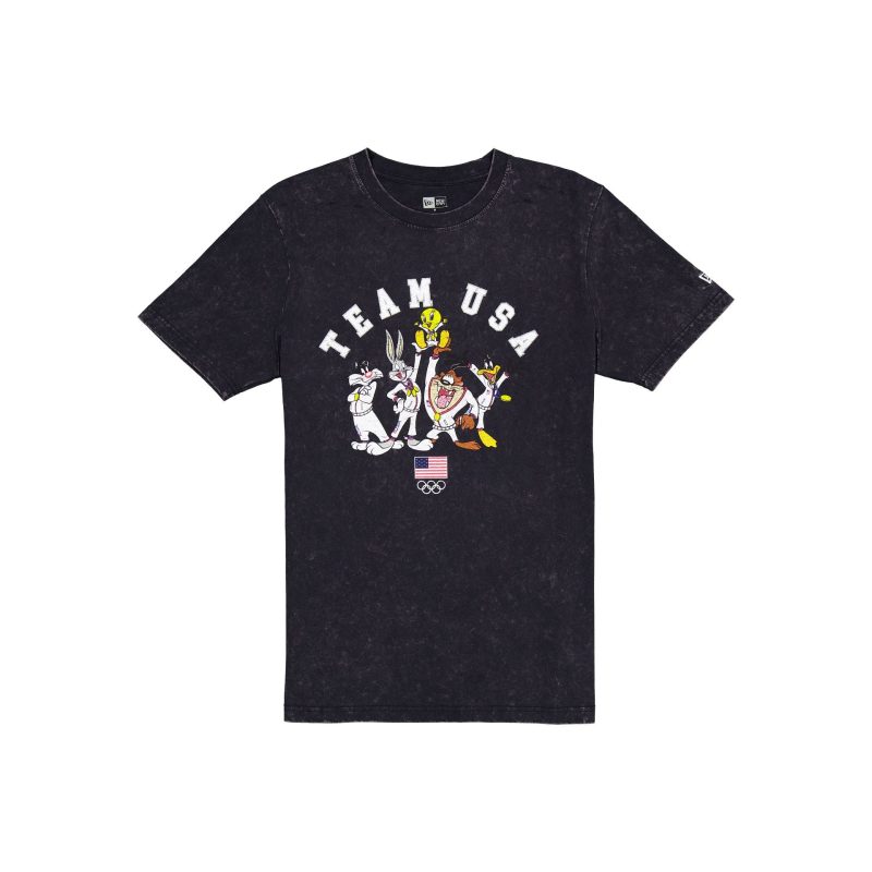 14391570 TSHIRT LOONEYTUNESXTEAMUSA LOOTUN BLK F