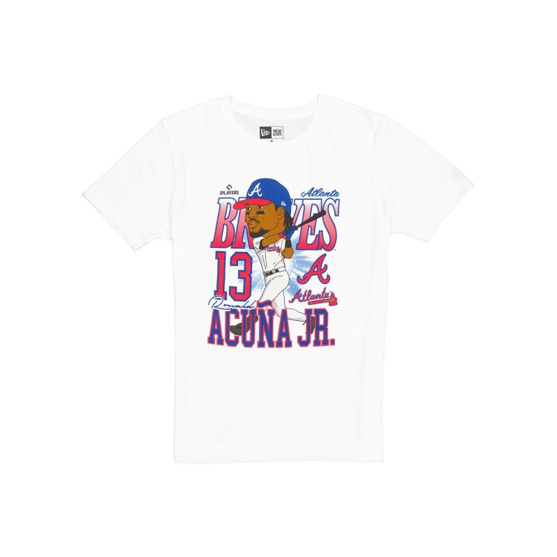 14399566 TSHIRT MLBCARICATURE ATLBRA WHT F