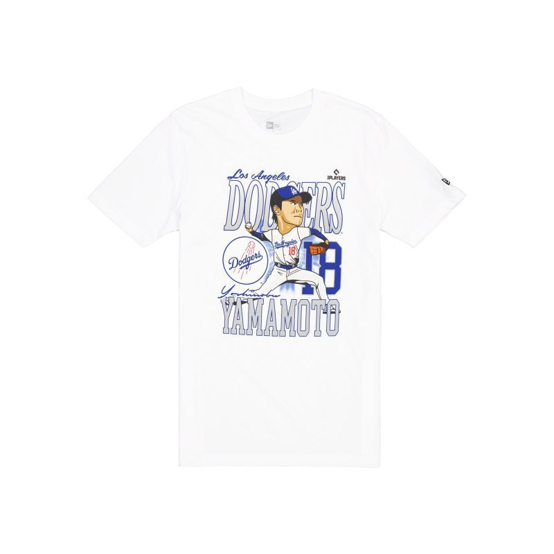 14405320 TSHIRT MLBCARICATURE LOSDOD WHT F