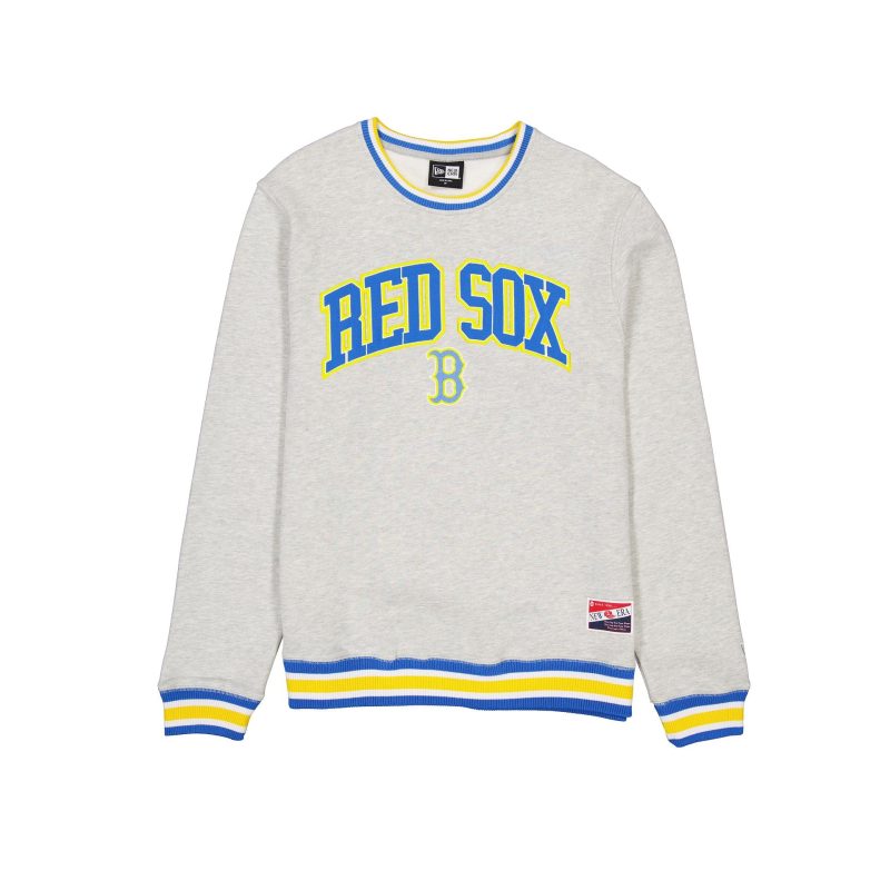 60481400 CREWNECK THROWBACK BOSRED GRY F