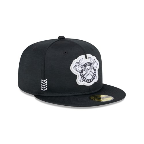 60489477 59FIFTY MLB24CHOF5950CW ATLBRA BLKBLKWHI 3QR