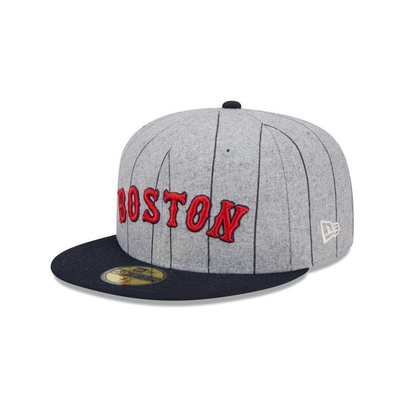 60498020 59FIFTY HEATHERPINSTRIPE BOSRED HGR 3QL