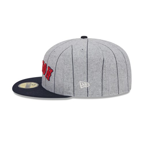 60498020 59FIFTY HEATHERPINSTRIPE BOSRED HGR LSIDE