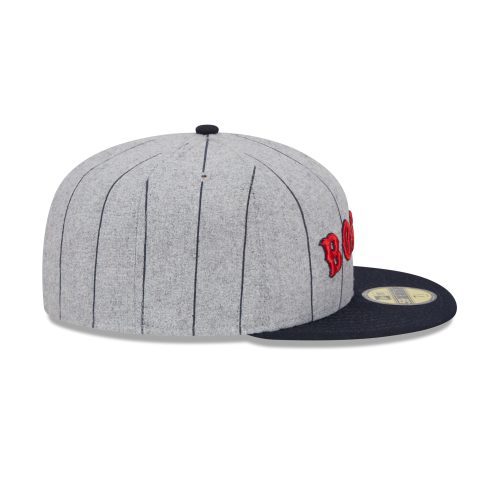 60498020 59FIFTY HEATHERPINSTRIPE BOSRED HGR RSIDE