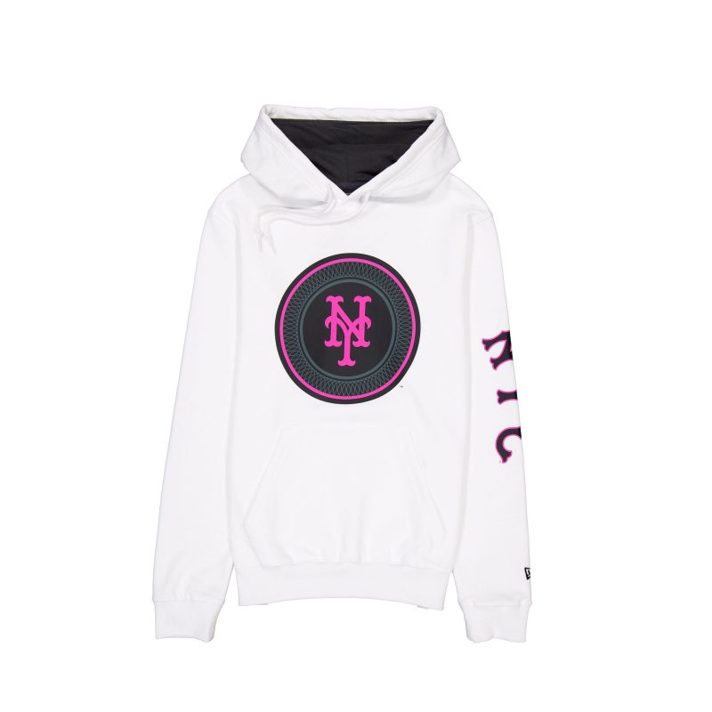 60502031 HOODIE MLBCITYCONNECT24 NEYMET WHT F