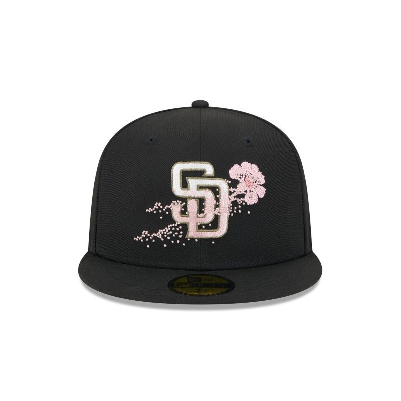 60505273 59FIFTY DOTTEDFLORAL SADPAD BLK F