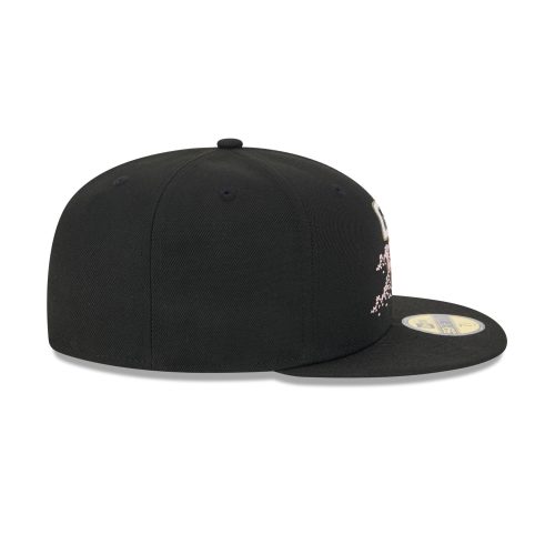 60505273 59FIFTY DOTTEDFLORAL SADPAD BLK RSIDE