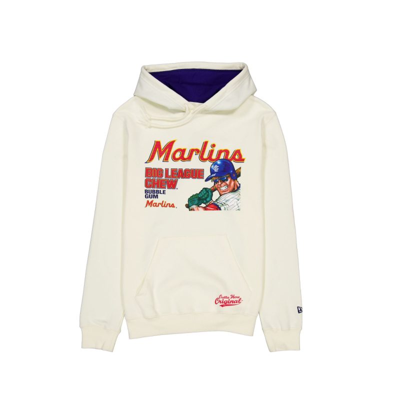 60505860 HOODIE MLBXBIGLEAGUECHEW24 MIAMAR WHT F