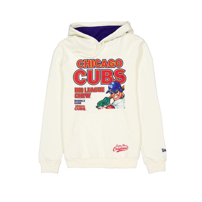 60505868 HOODIE MLBXBIGLEAGUECHEW24 CHICUB WHT F