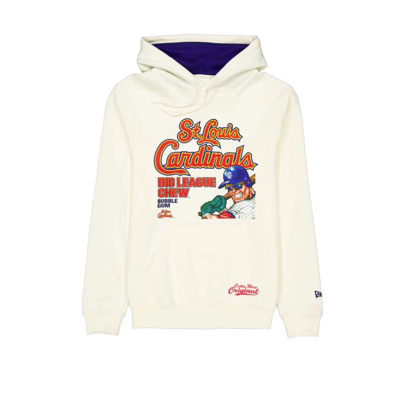 60505875 HOODIE MLBXBIGLEAGUECHEW24 STLCAR WHT F