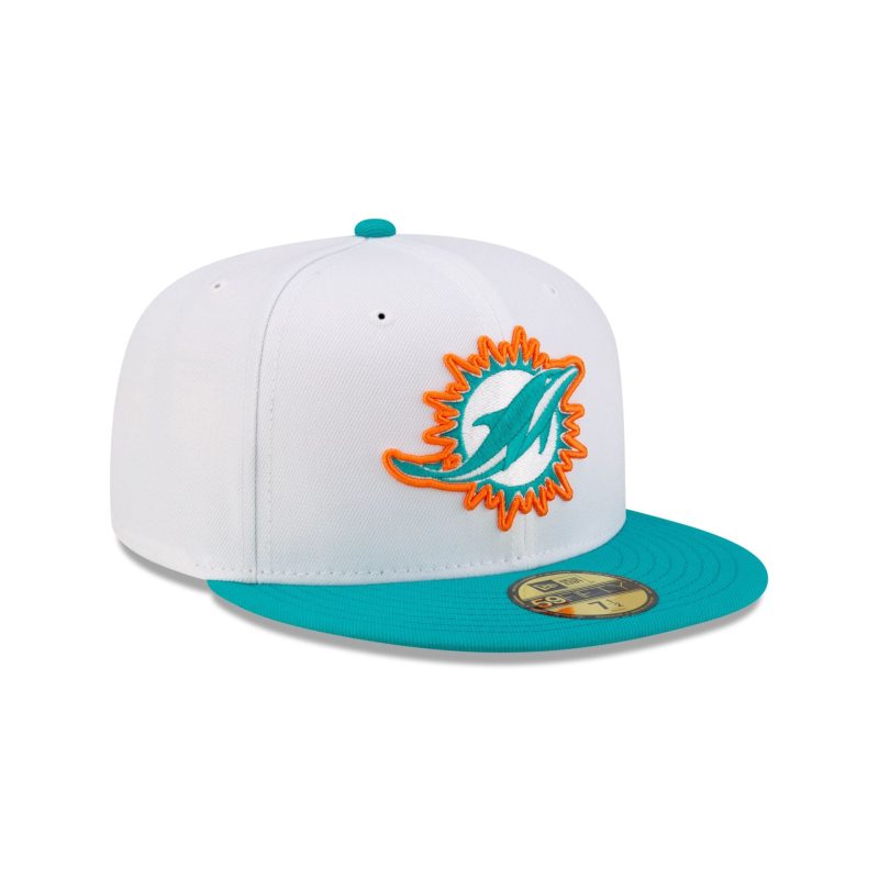 60507580 59FIFTY NFL24TRAININGEXCLUSIVE MIADOL WHT 3QR