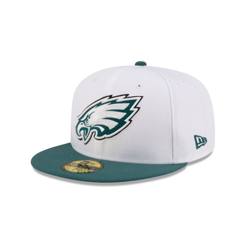 60507584 59FIFTY NFL24TRAININGEXCLUSIVE PHIEAG WHT 3QL