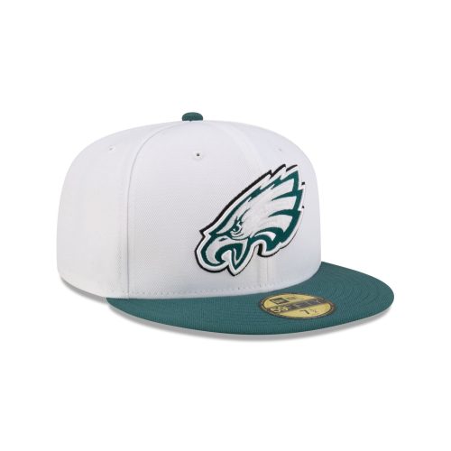 60507584 59FIFTY NFL24TRAININGEXCLUSIVE PHIEAG WHT 3QR