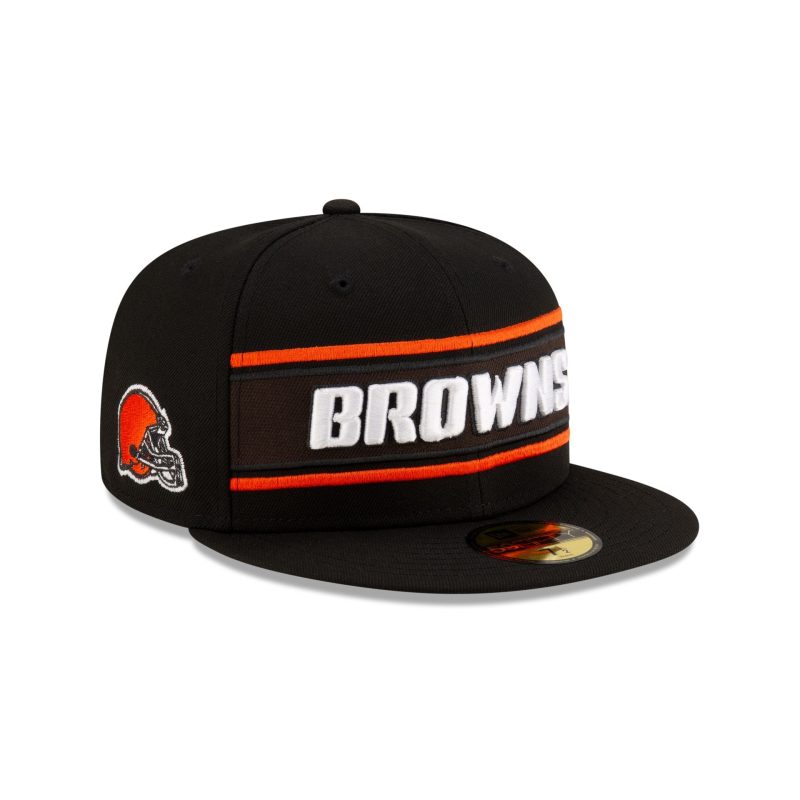 60548775 59FIFTY NFLSIDELINE CLEBRO BLACK 3QR