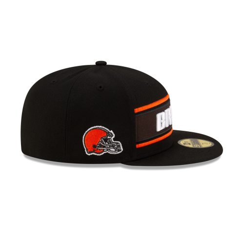 60548775 59FIFTY NFLSIDELINE CLEBRO BLACK RSIDE