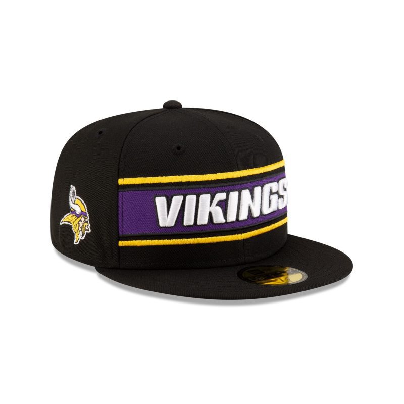 60548790 59FIFTY NFLSIDELINE MINVIK BLACK 3QR