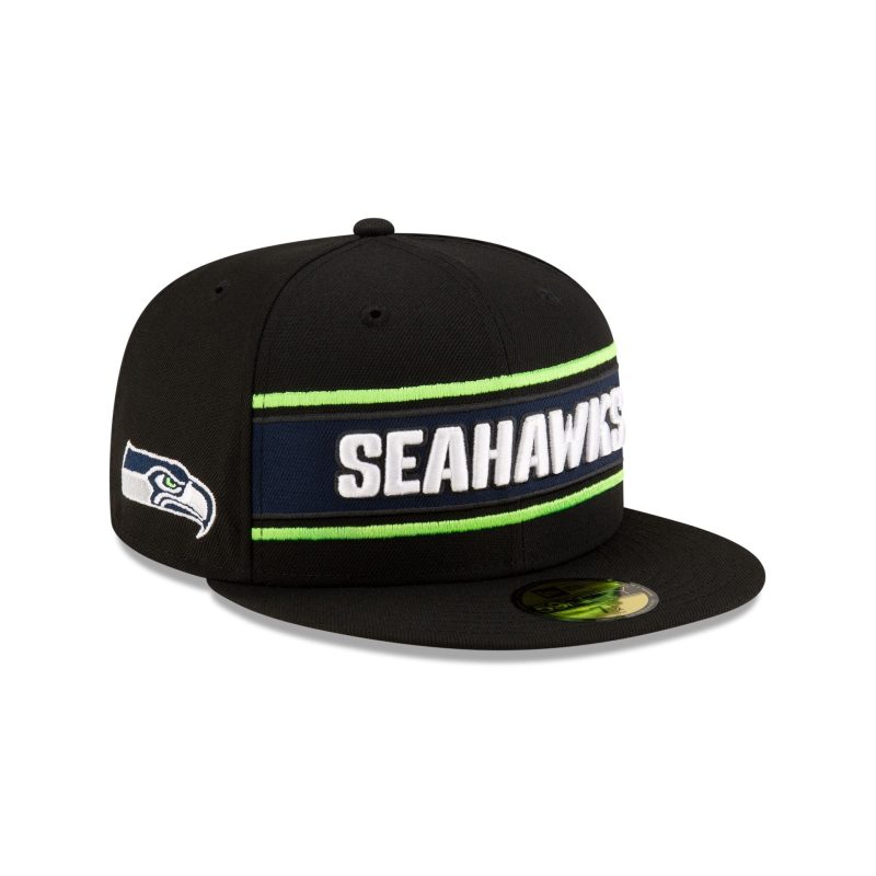 60548801 59FIFTY NFLSIDELINE SEASEA BLACK 3QR