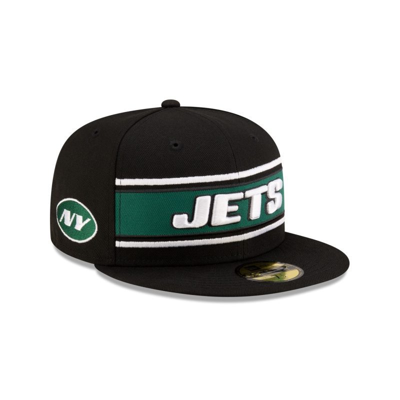 60548809 59FIFTY NFLSIDELINE NEYJET BLACK 3QR