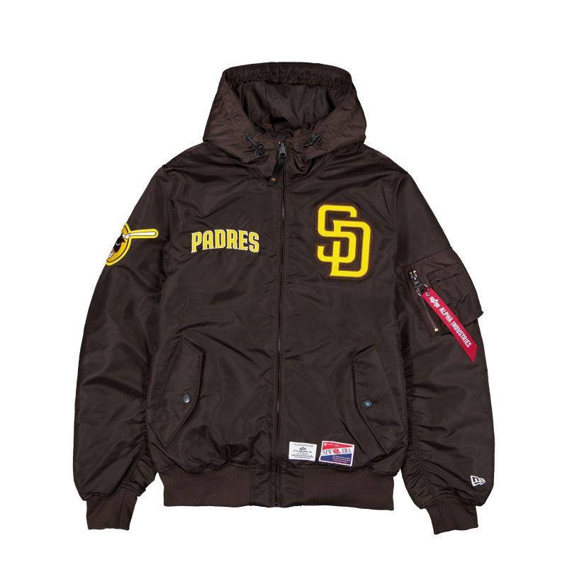 60564162 JACKET MLBXALPHA24 SADPAD BROWN F