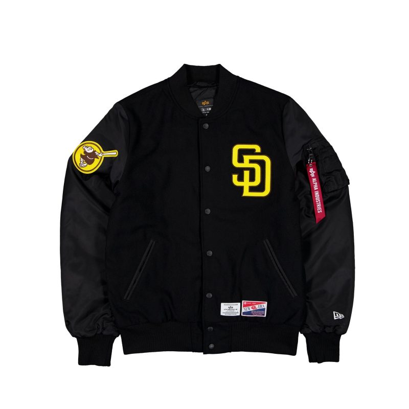 60564192 JACKET MLBXALPHA24 SADPAD BLACK A1