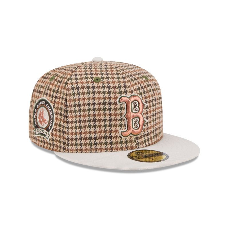 60573417 59FIFTY HOUNDSTOOTH BOSRED XTN 3QR