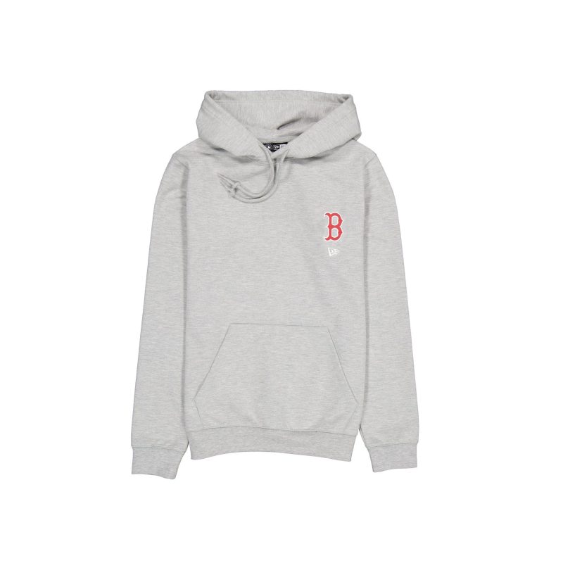 60576764 HOODIE LOGOESSENTIALS BOSRED GRY F