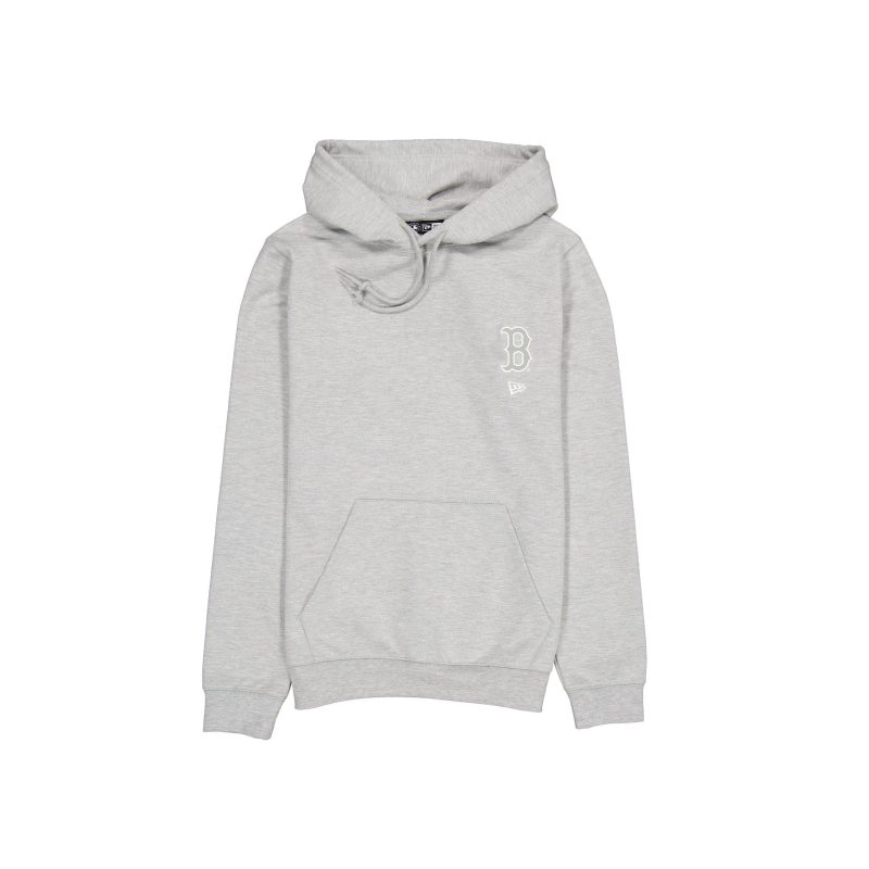 60576782 HOODIE LOGOESSENTIALS BOSRED GRY F