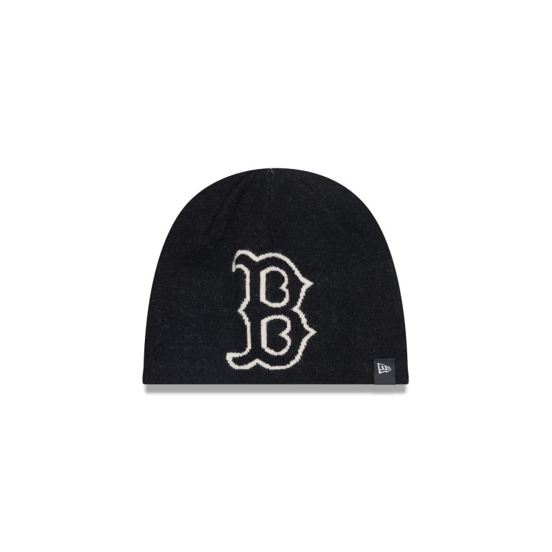 60597897 KNIT 20BEANIE TEAMMEGALOGOKNIT BOSRED BLK F