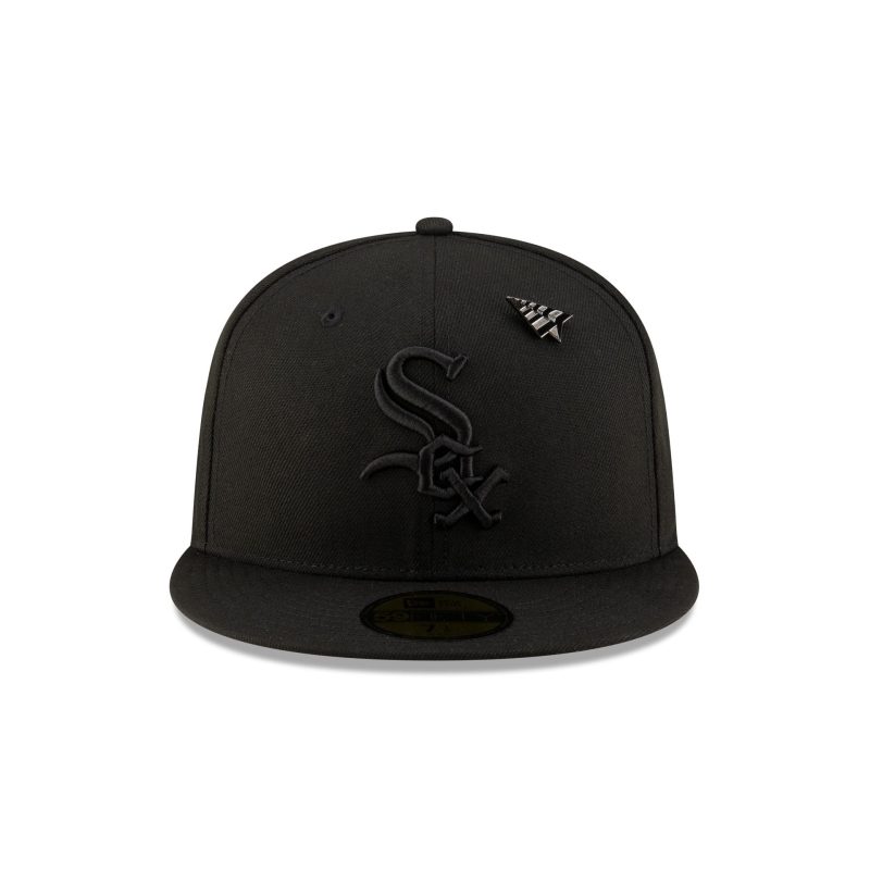 60647677 59FIFTY PPBLACKOUT5950MLB24379 CHIWHI BLK F