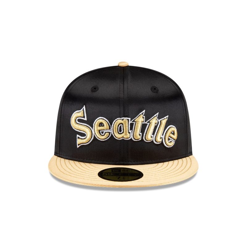 70851967 59FIFTY METALLICGOLD SEAMARCO BLK F