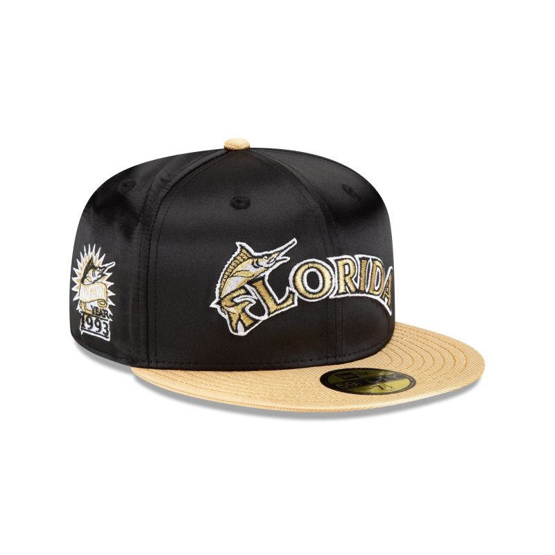 70851984 59FIFTY METALLICGOLD FLOMARCO BLK 3QR