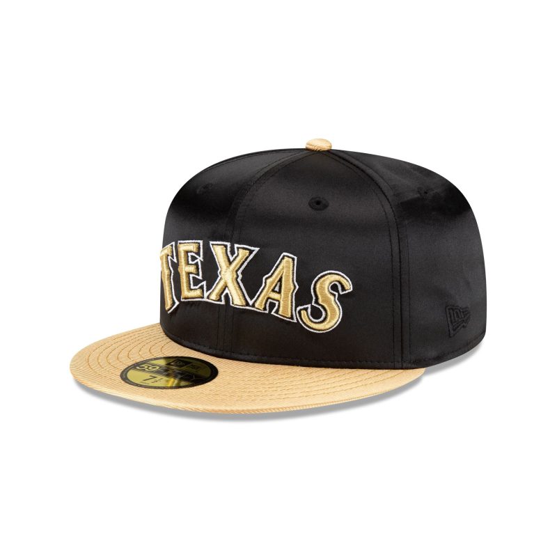 70852007 59FIFTY METALLICGOLD TEXRAN BLK 3QL