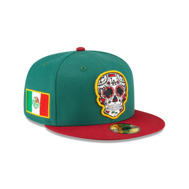 70854544 59FIFTY SUGARSKULL LOSDOD GRN 3QR