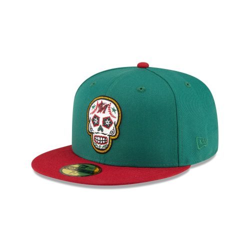 70854720 59FIFTY SUGARSKULL MIAMAR GRN 3QL