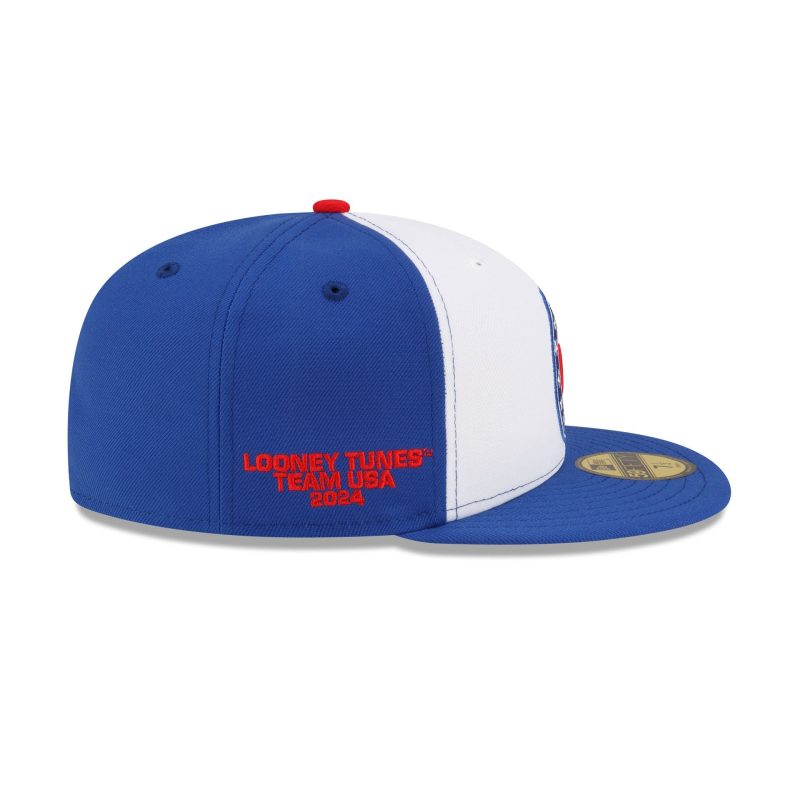 70859046 59FIFTY LOONEYTUNESXOLYMPICS TEAMUSA WHITE RSIDE