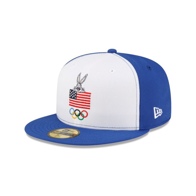 70859378 59FIFTY LOONEYTUNESXOLYMPICS BUGS 20BUNNY WHITE 3QL