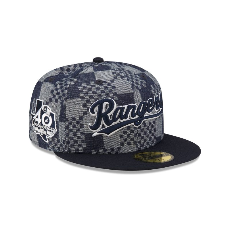 70863540 59FIFTY MLBPATTERNDENIM TEXRANCO BLACK 3QR