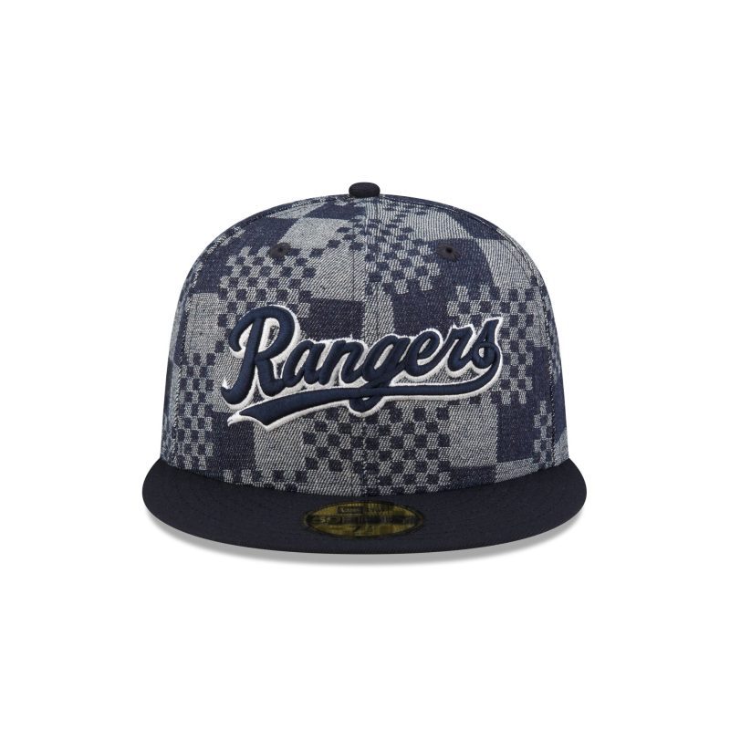 70863540 59FIFTY MLBPATTERNDENIM TEXRANCO BLACK F