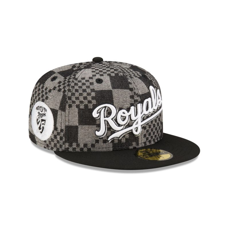 70863541 59FIFTY MLBPATTERNDENIM KANROYCO BLACK 3QR