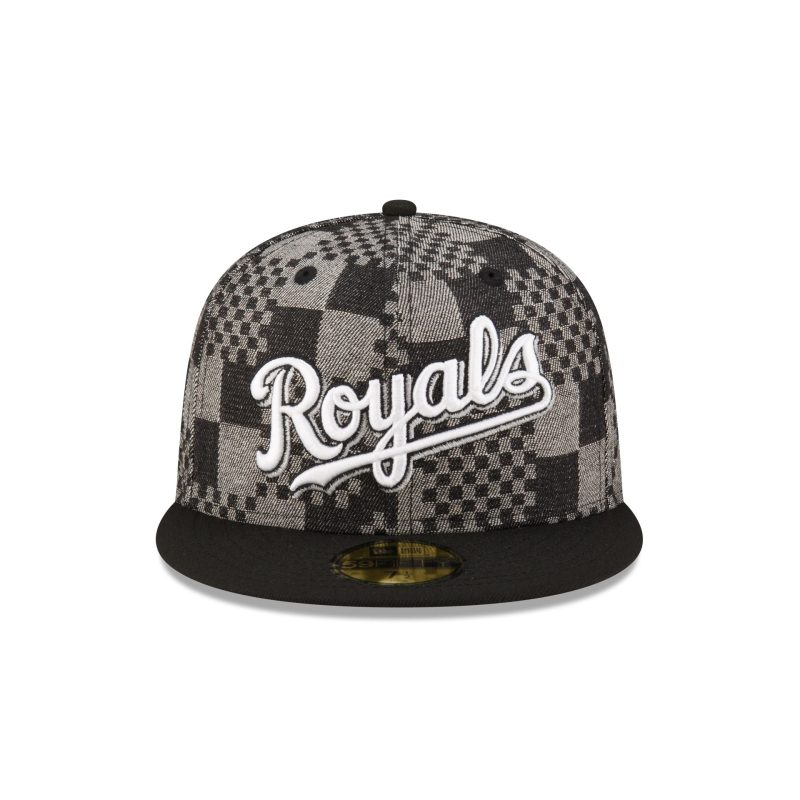 70863541 59FIFTY MLBPATTERNDENIM KANROYCO BLACK F