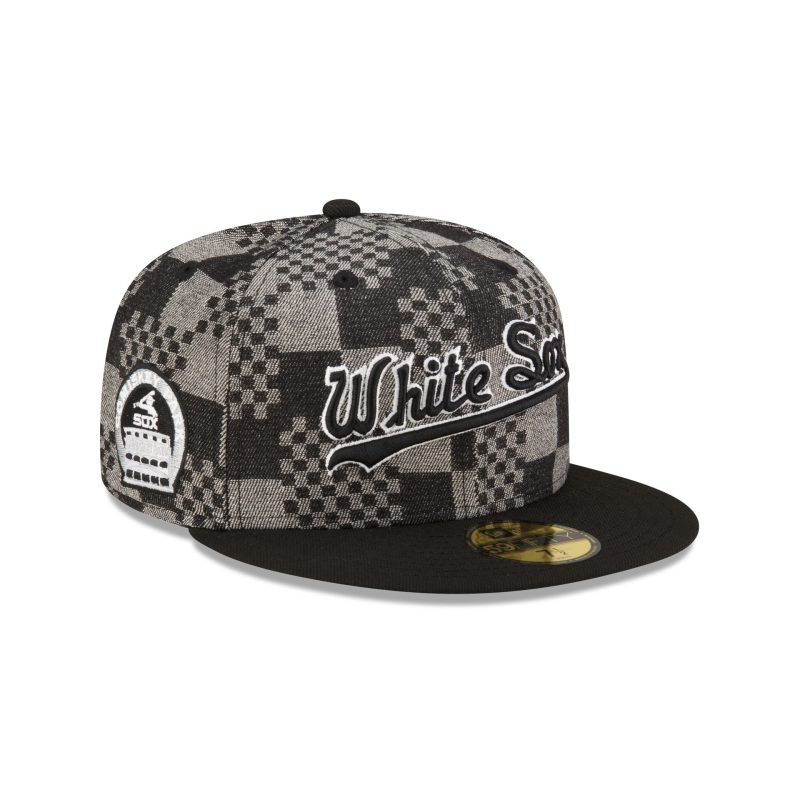 70863543 59FIFTY MLBPATTERNDENIM CHIWHICO BLACK 3QR