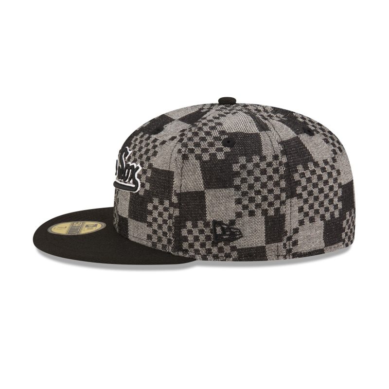 70863543 59FIFTY MLBPATTERNDENIM CHIWHICO BLACK LSIDE