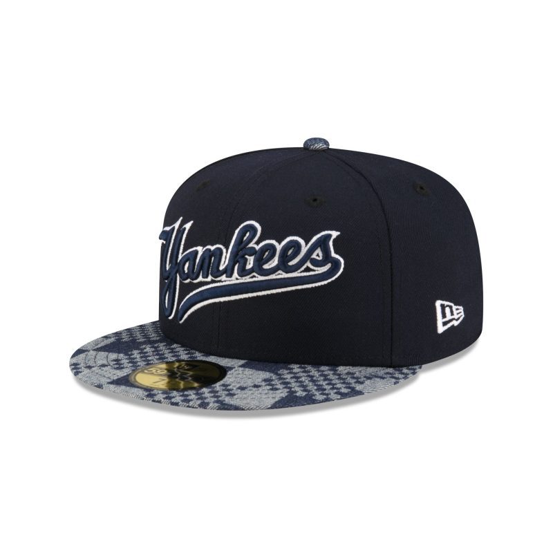 70863985 59FIFTY MLBPATTERNDENIM NEYYANCO BLUE 3QL