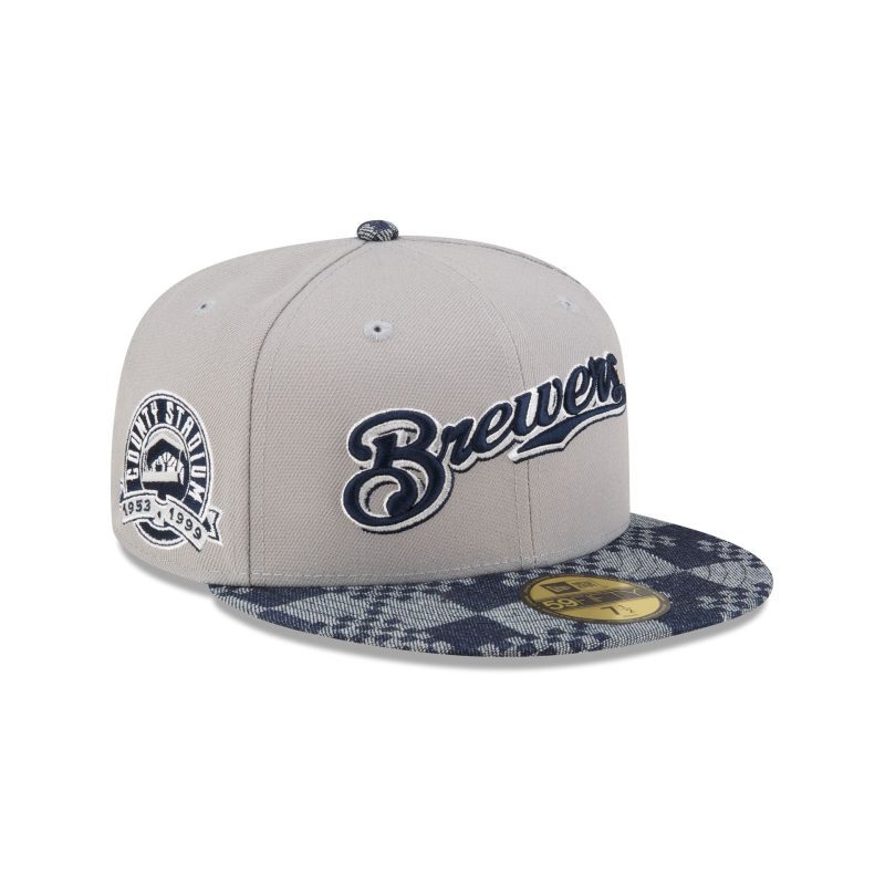 70864287 59FIFTY MLBPATTERNDENIM MILBRECO GRAY 3QR