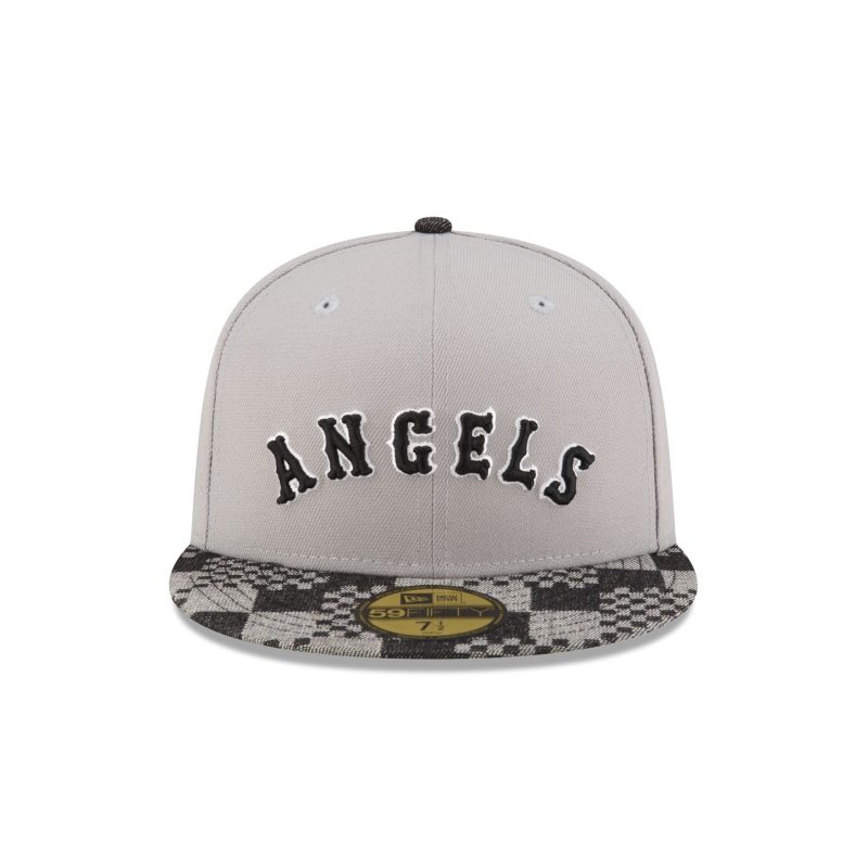 70864288 59FIFTY MLBPATTERNDENIM LOSANGCO GRAY F