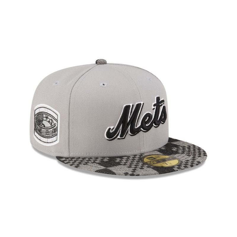 70864290 59FIFTY MLBPATTERNDENIM NEYMETCO GRAY 3QR